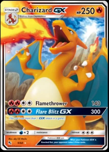 Pokémon - Charizard GX - 9/68 - Hidden Fates - Ultra Rare Single Trading Card