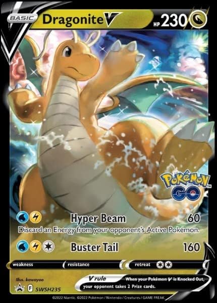 Pokemon - Dragonite V -SWSH235 - Black Star Promo - Pokemon Go