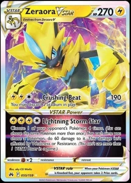 Pokemon - Zeraora VSTAR 055/159 - Crown Zenith - Ultra Rare Card