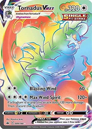 Pokémon Tornadus VMAX - 209/198 - Secret Rare - Sword & Shield - Chilling Reign - Trading Card - 1