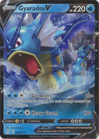 The Pokemon Company International Single Card GYARADOS V 028/203 EVOLVING SKIES, Multicolored