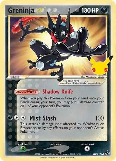Pokemon - Greninja Star - SWSH144 - Celebrations 25th Anniversary Promo