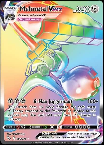 Melmetal Vmax 080/078 - Pokemon Go - Full Art - Secret Rare Card - Rainbow