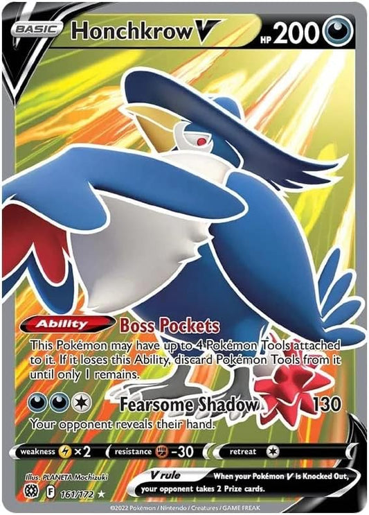 Honchkrow V - 161/172 - Full Art Ultra Rare - Sword & Shield: Brilliant Stars