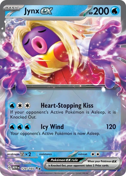 Pokemon - Jynx ex 124/165 - Pokemon 151 - Double Rare - Single Card