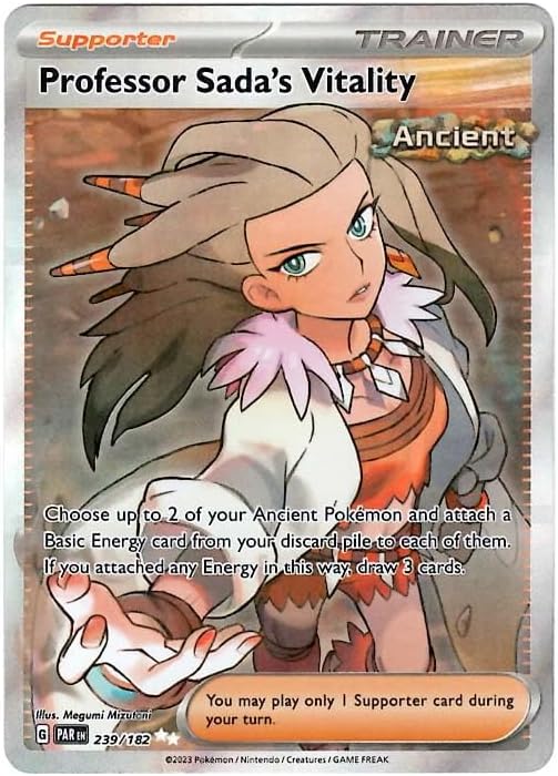 Pokemon - Professor Sada's Vitality 239/182 - Paradox Rift - Full Art - Ultra Rare - Single Card