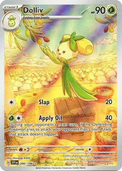 Pokemon - Dolliv 200/198 - Scarlet & Violet - Illustrator Rare - Holo Full Art