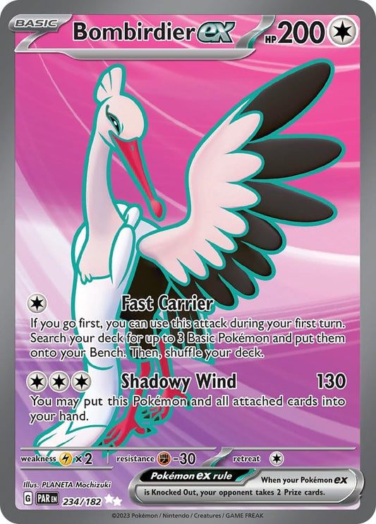 Pokemon - Bombirdier 234/182 - Paradox Rift - Full Art - Ultra Rare - Single Card