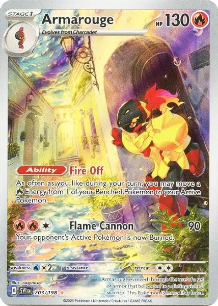 Pokemon - Armarouge 203/198 - Scarlet & Violet - Illustrator Rare - Holo Full Art