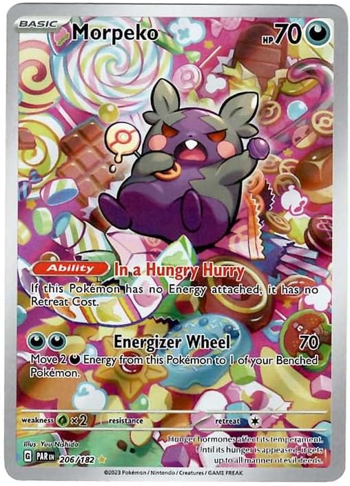 Pokemon - Morpeko 206/182 - Paradox Rift - Illustration Rare - Single Card