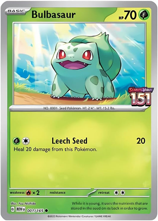 Pokemon 151 USA Exclusive Pokémon Card | Stamped for Best Buy Bulbasaur | Reverse Holo Pokemon Card | Pokémon 151 Card Collector