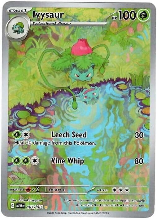 Pokemon - Ivysaur 167/165 + That Chunky Yellow Mouse Protective Pouch