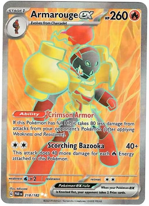Pokemon - Armarouge ex 218/182 - Paradox Rift - Full Art - Ultra Rare - Single Card