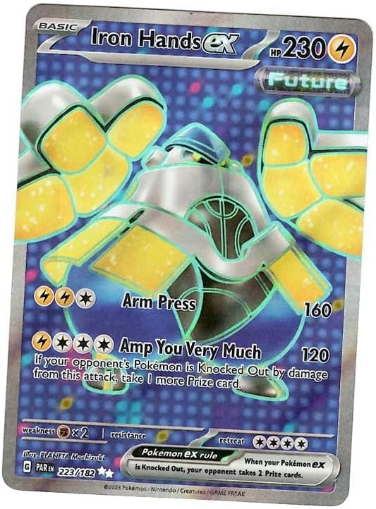 Pokemon - Iron Hands ex 223/182 - Paradox Rift - Full Art - Ultra Rare - Single Card