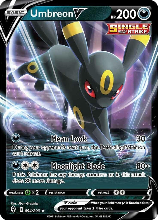 Pokémon Umbreon V - 094/203 - Ultra Rare - Sword & Shield - Evolving Skies - Single Card