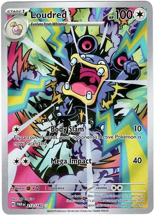 Pokemon - Loudred 212/182 - Paradox Rift - Illustration Rare - Single Card