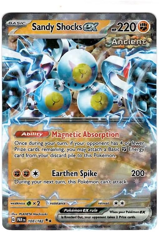 Pokemon - Sandy Shocks ex 108/182 - Paradox Rift - Ancient Pokemon - Double Rare - Single Card