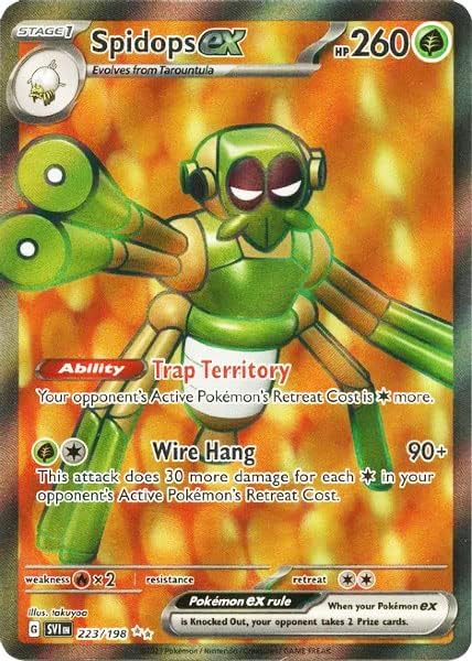 Pokemon - Spidops ex 223/198 - Scarlet & Violet - Ultra Rare - Holo Full Art