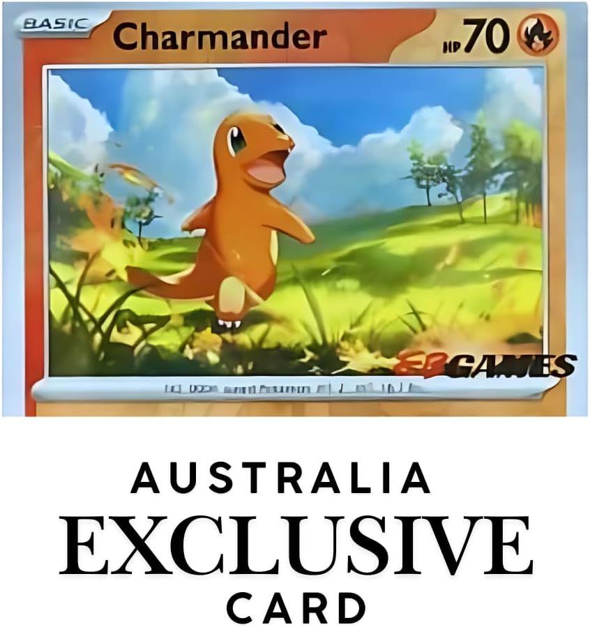 Pokemon 151 Australia Exclusive Pokémon Card | Stamped for EBGames Charmander | Reverse Holo Pokemon Card | Pokémon 151 Card Collector