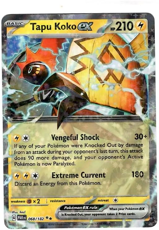 Pokemon - Tapu Koko ex 068/182 - Paradox Rift - Pokemon - Double Rare - Single Card