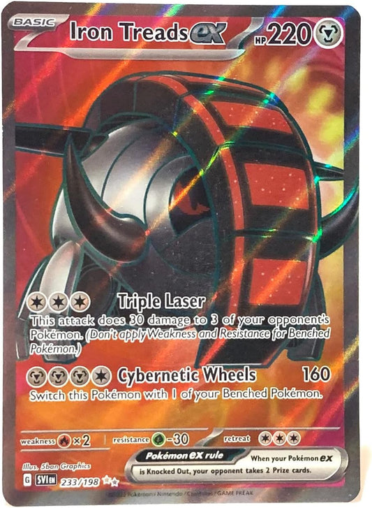 Pokemon - Iron Treads ex 233/198 - Scarlet & Violet - Ultra Rare - Holo Full Art