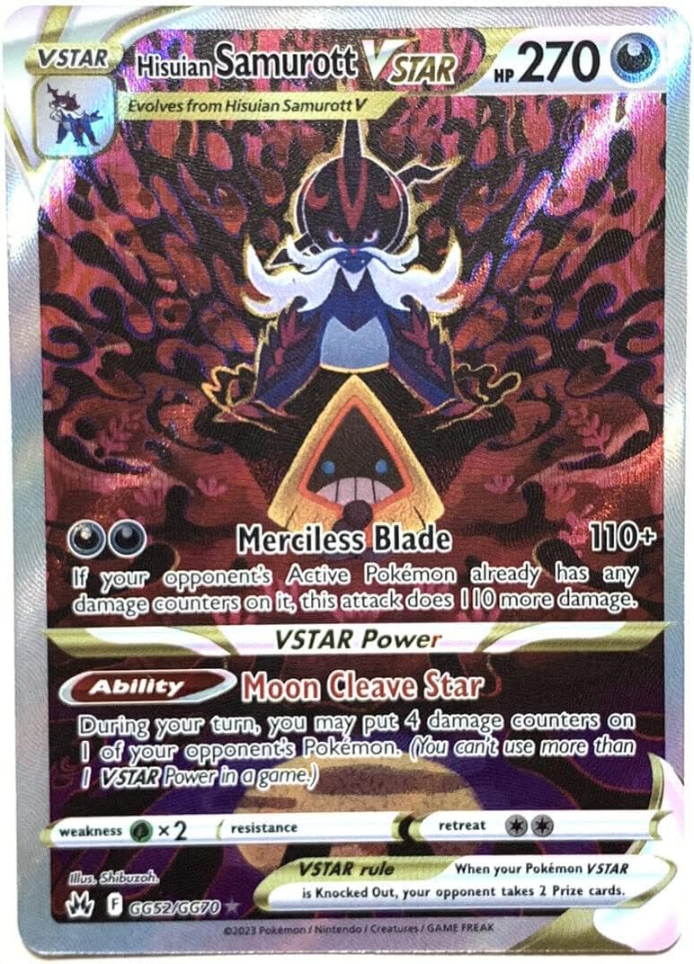 Pokemon - Hisuian Samurott VStar GG52/GG70 - Crown Zenith - Galarian Gallery - Ultra Rare Alternate Art