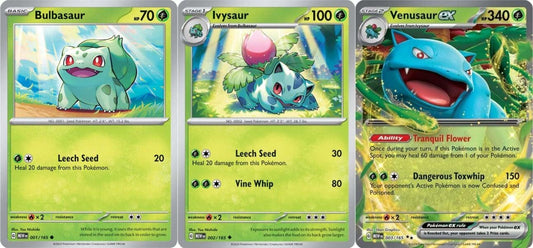 Venusaur ex 003/165 - Pokemon 151 - Double Rare Pokemon Card - Evolution 3 Card Set - Bulbasaur Ivysaur