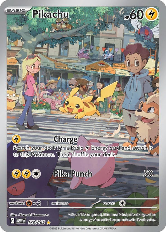 Pikachu 173/165 - Ultra Rare Illustration Card - Pokemon Card 151 Set