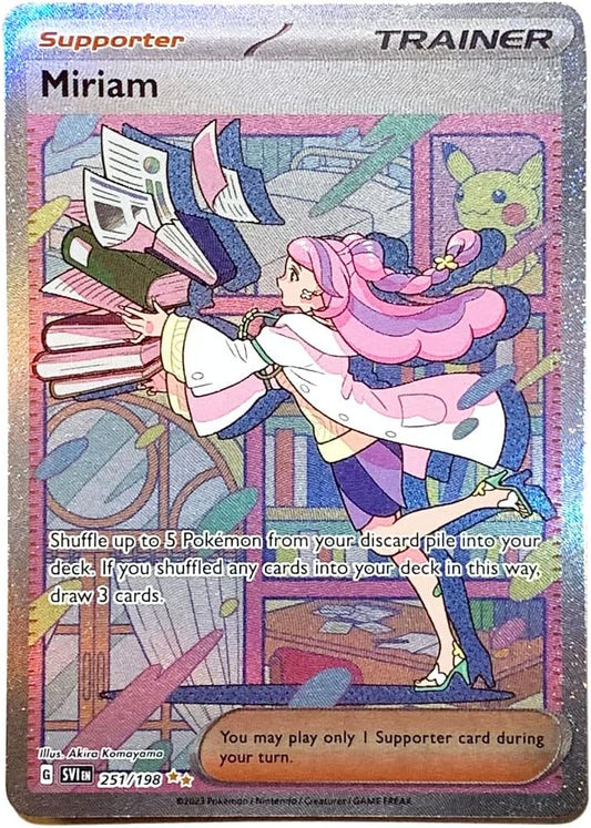 Pokemon - Miriam 251/198 - Scarlet & Violet - Special Illustrator Rare - Holo Full Art