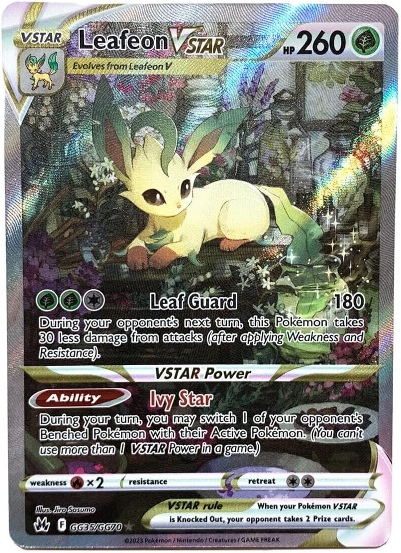 Pokémon - Leafeon VStar GG35/GG70 - Crown Zenith - Galarian Gallery - Ultra Rare Alternate Art Trading Card