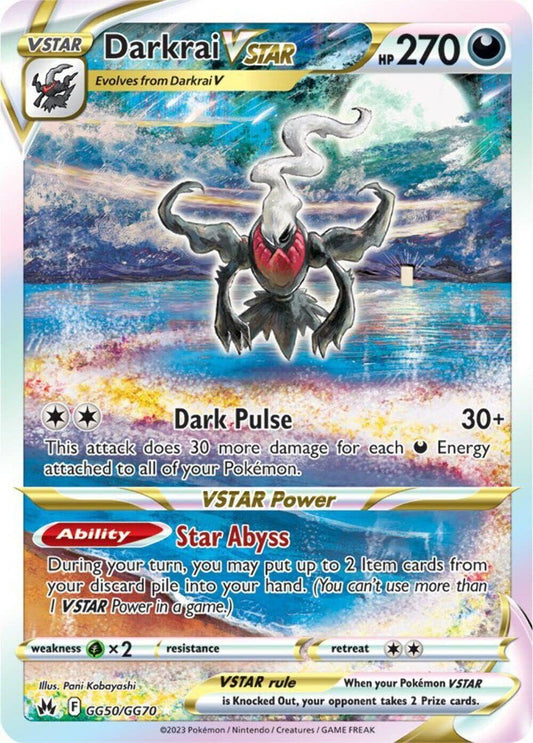 Pokémon - Darkrai VStar GG50/GG70 - Crown Zenith - Galarian Gallery - Ultra Rare Alternate Art Single Card