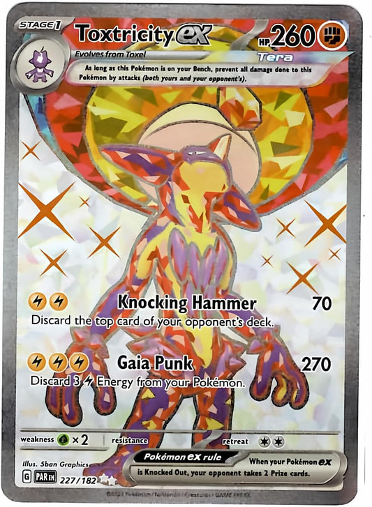Pokemon - Toxtricity ex 227/182 - Paradox Rift - Tera Full Art - Ultra Rare - Single Card