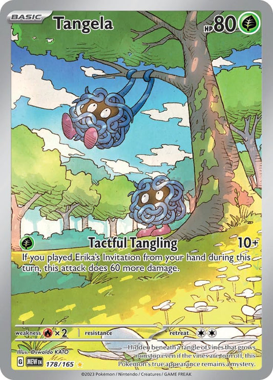 Pokemon - Tangela 178/165 + That Chunky Yellow Mouse Protective Pouch