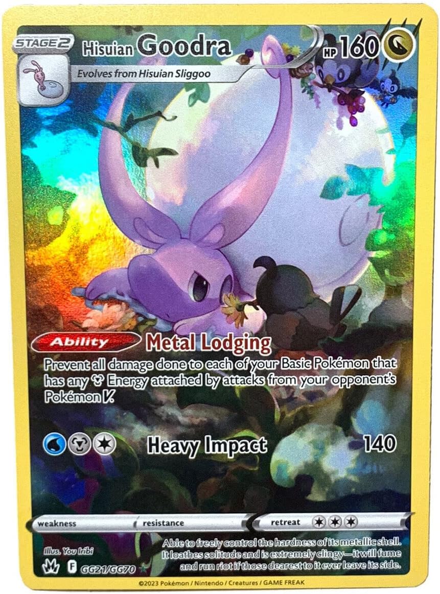 Pokemon - Hisuian Goodra GG21/GG70 - Crown Zenith - Galarian Gallery - Holo Rare Card