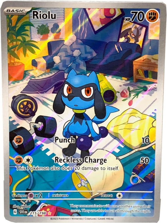 Pokemon - Riolu 215/198 - Scarlet & Violet - Illustrator Rare - Holo Full Art