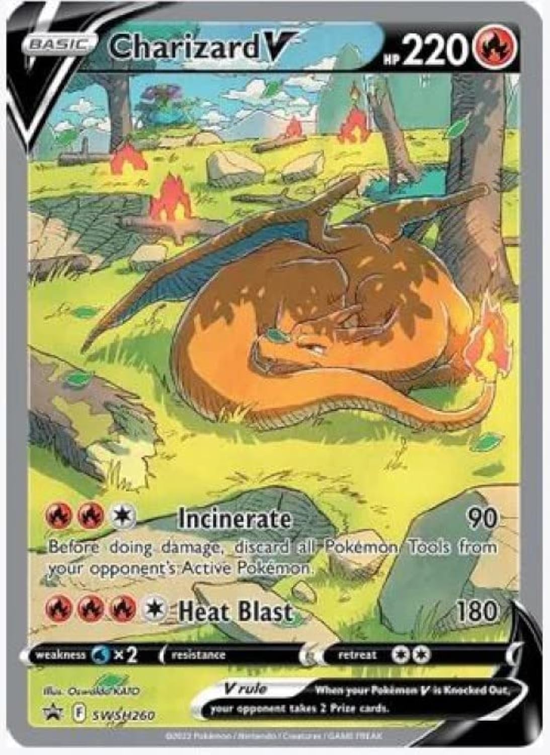 Charizard V SWSH260 - Pokemon Black Star Promo - Alternate Art Holo - Ultra Premium Collection Exclusive