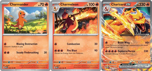 Charizard 006/165 - Pokemon 151 - Double Rare - Evolution 3 Card Set - Charmander Charmeleon