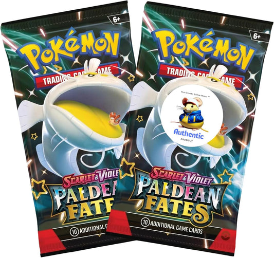 Paldean Fates Pokemon Booster Packs x 2 | Scarlet & Violet Set | Pokémon Trading Cards in Booster Packs | TCYM Authenticated | Pokémon TCG Pack | Pokemon Paldean Fates