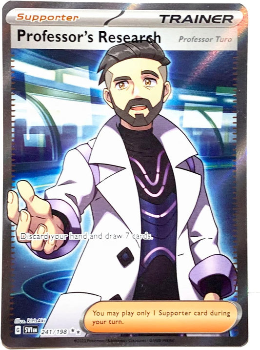 Pokemon - Professor's Research - Professor Turo 241/198 - Scarlet & Violet - Ultra Rare - Holo Full Art
