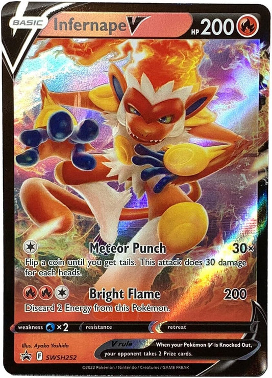 Infernape V Black Star Promo Exclusive SWSH252 Pokemon Foil Card