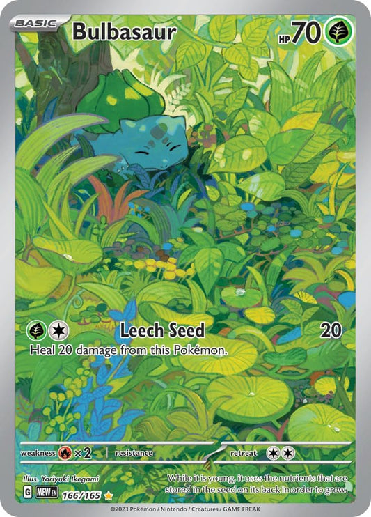 Pokemon - Bulbasaur 166/165 - Pokemon 151 - Illustration Rare - Single Card