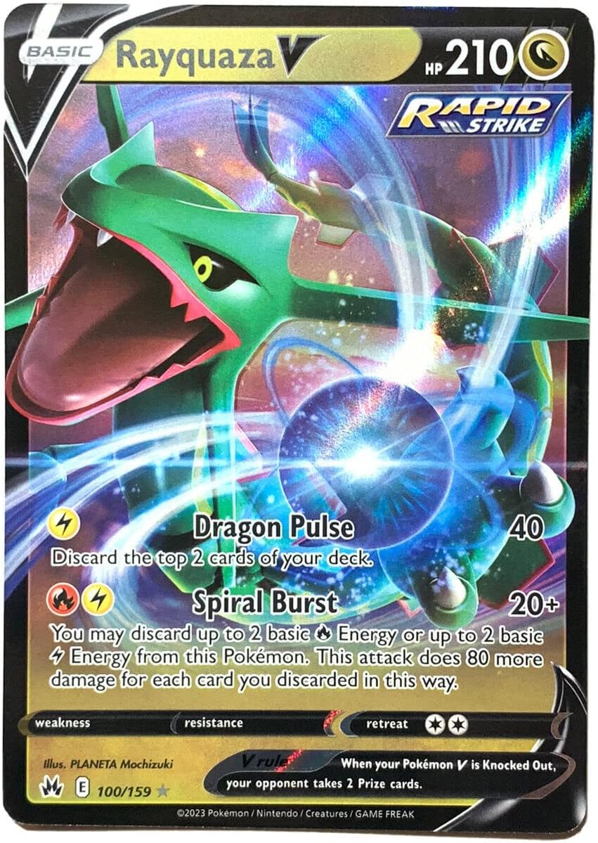 Pokemon - Rayquaza V 100/159 - Crown Zenith - Ultra Rare Card