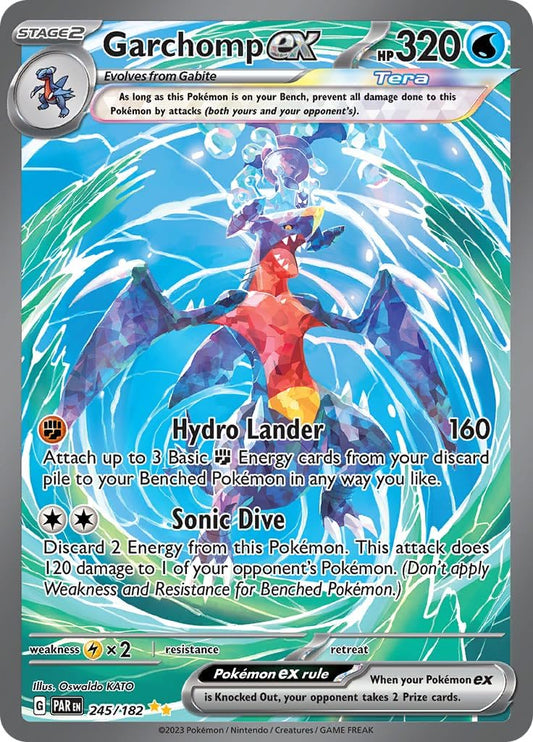 Pokemon - Garchomp ex 245/182 - Paradox Rift - Special Illustration Rare - Single Card
