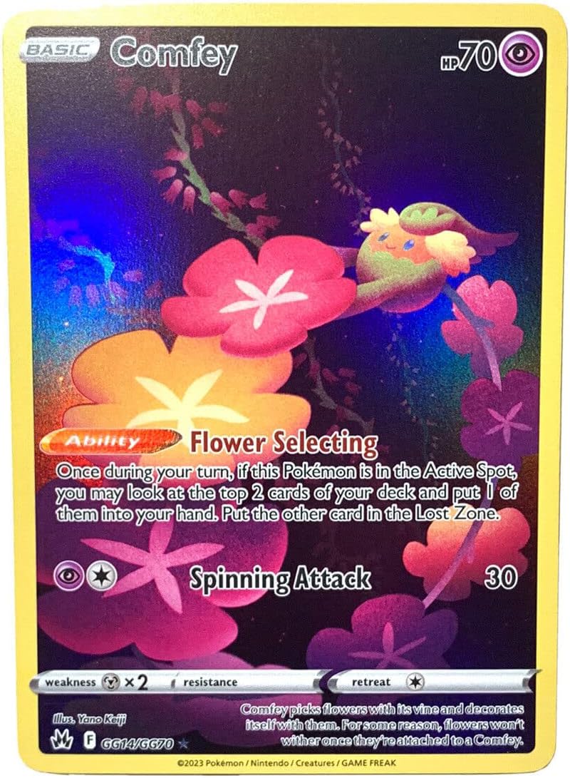 Pokemon - Comfey GG14/GG70 - Crown Zenith - Galarian Gallery - Holo Rare Card