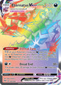 Pokemon Trading Card - Eternatus Vmax Hyper Rainbow Rare - Darkness Ablaze - Full Art Holo - Single Card