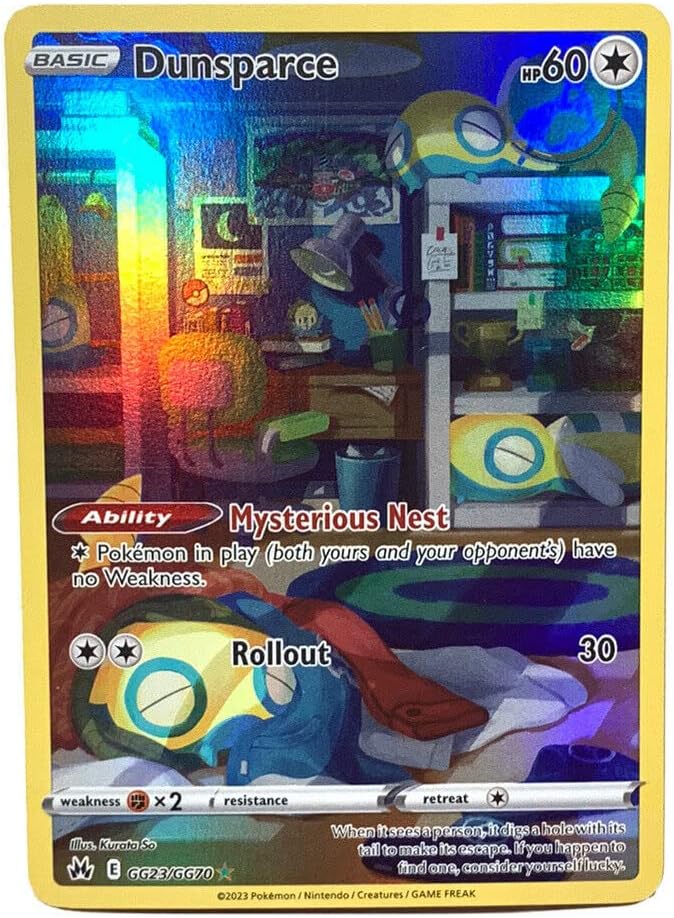 Pokemon - Dunsparce GG23/GG70 - Crown Zenith - Galarian Gallery - Holo Rare Card