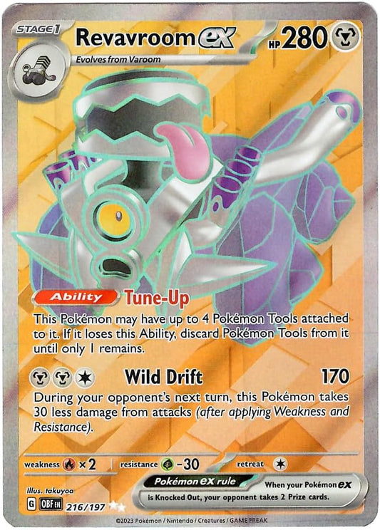 Pokemon - Revavroom ex 216/197 - Obsidian Flames - Ultra Rare - Full Art