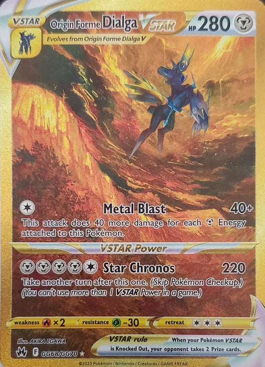 Pokemon - Origin Ultra God Pokemon VSTAR - Secret Rare Gold Cards - Galarian Gallery (Dialga)