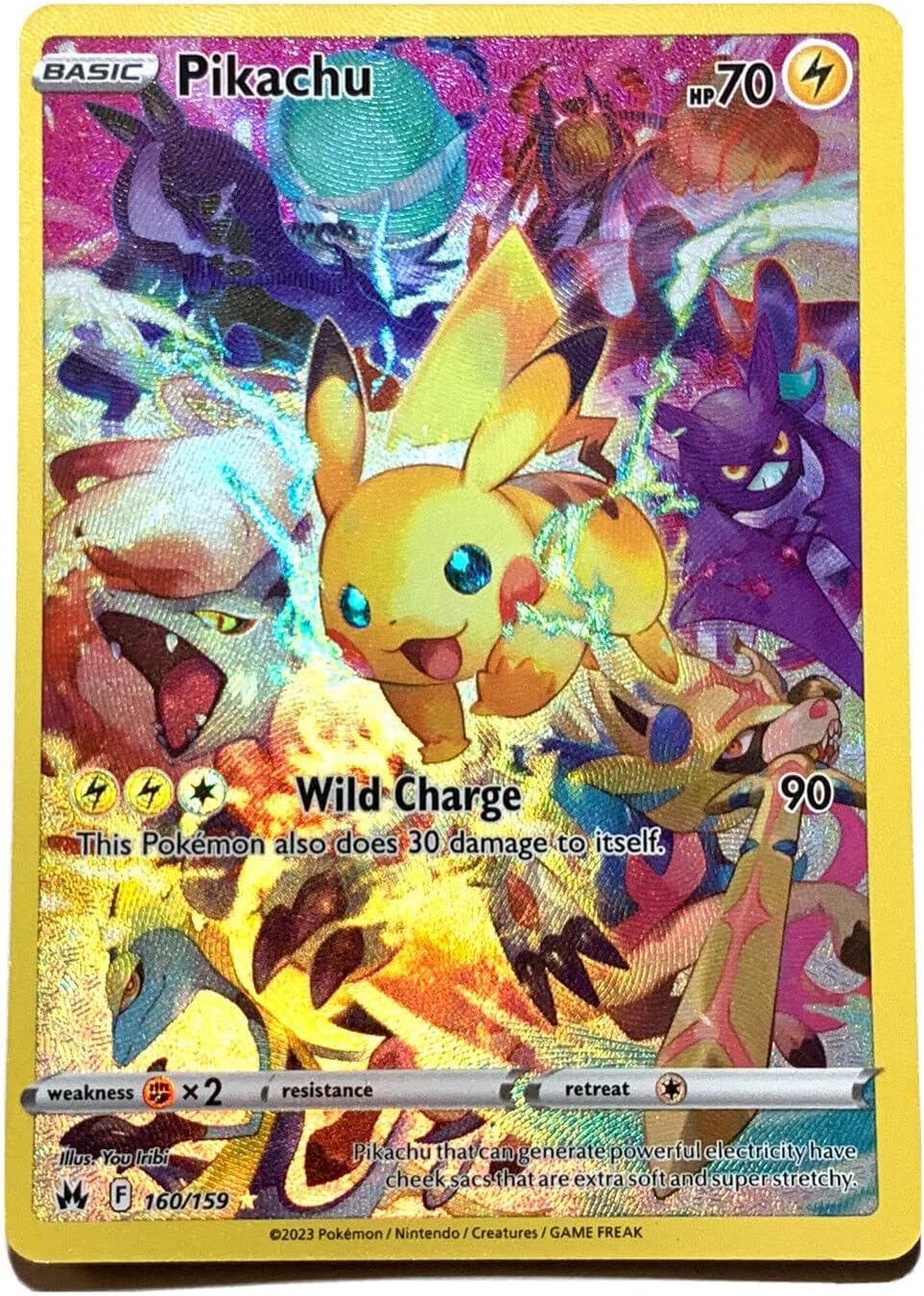 Pokemon - Pikachu 160/159 - Crown Zenith - Secret Rare Card