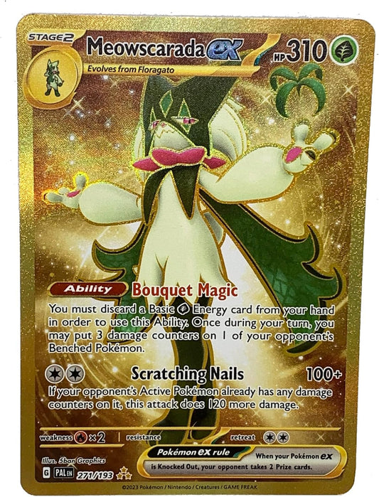 Pokemon - Meowscarada ex 271/193 - Paldea Evolved - Gold Secret Rare Card